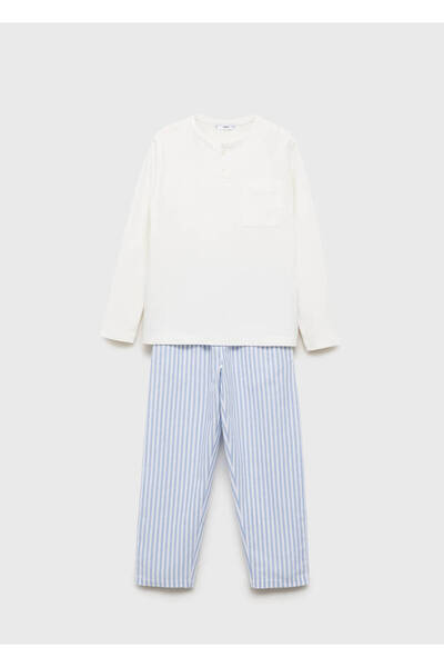 MANGO Baby Costum lung de pijama cu dungi
