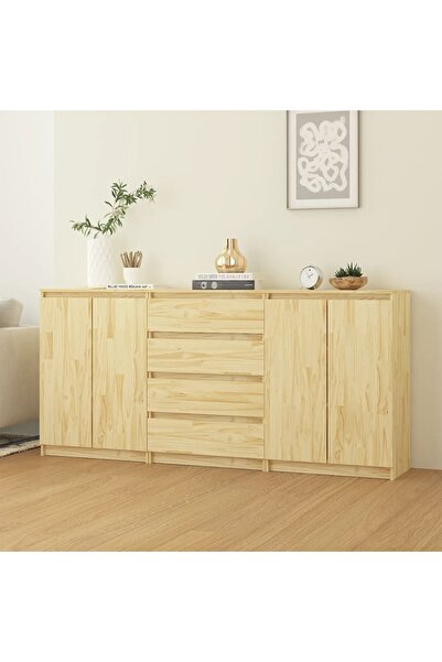 Concept Dulapuri laterale, 3 buc., lemn masiv de pin
