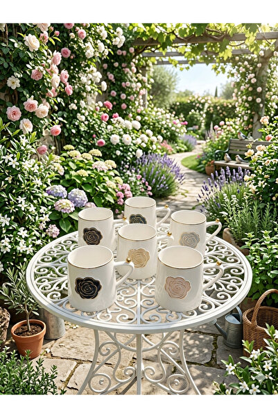 ACAR Porcelain Modern 6-Piece Mug Set