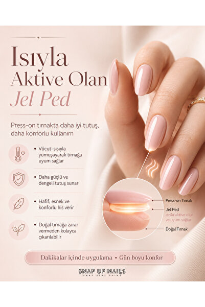 Snap Up Nails Press On Tırnak İçin Güçlü Yapıştırıcı Jel Ped 108 Adet