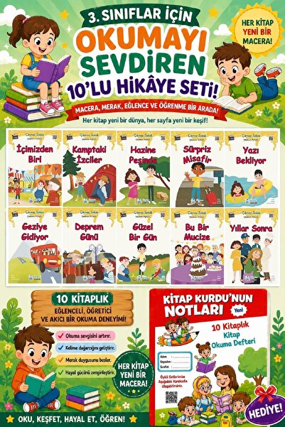 Üçgen Yayıncılık 3.Sınıflar İçin Okumayı Sevdiren 10 lu Hikaye Seti 2 (Kitap ...