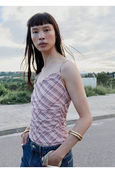 MANGO Woman Fitted printed top