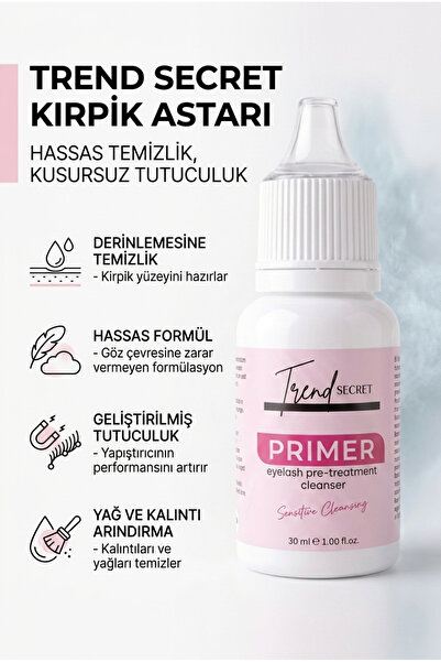Mas'dala EGAR Kirpikleri Güçlendiren Primer Temizleyici İpek Kirpik Öncesi Ha...