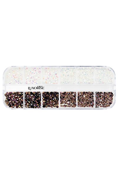 LUXORISE Strasuri pentru unghii, cristale rafinate, 12 modele