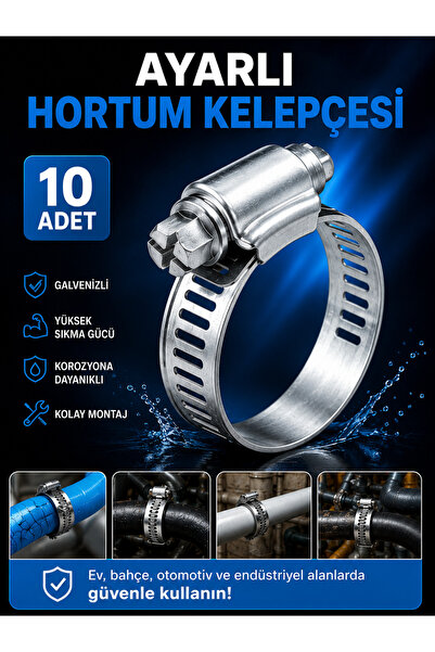 BRATİ HAND TOOLS Hortum Kelepçesi Tork Ayarlı 13x19 mm Galvenizli Boru Metal ...