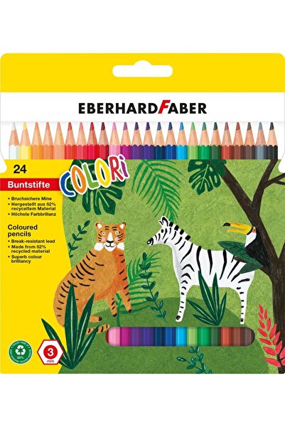 Eberhard Faber Creioane colorate din plastic, 24 de culori