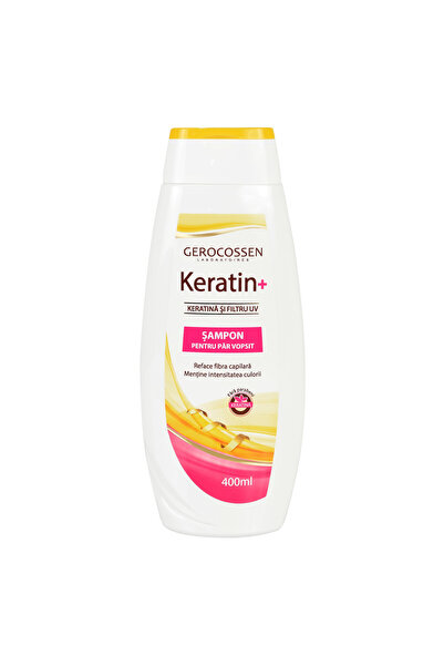 GEROCOSSEN Șampon Keratin+ cu keratină și filtru UV pentru păr vopsit, 400 ml