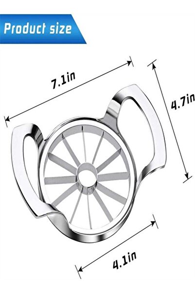 Arabest Stainless Steel 12-Blade Extra Large Apple Slicer, Fruit Corer for Ap...