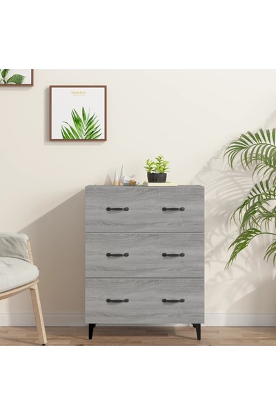 Concept Servantă, gri sonoma, 69,5x34x90 cm, lemn prelucrat