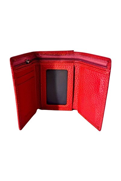 velve Portofel dama Hassion, cu deschidere tripla, Orange Red