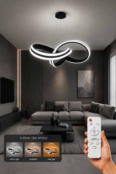 AvizeGO Arona LED Sarkıt Avize 3 Renk Kumandalı