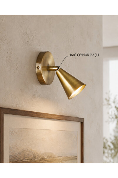 Bozyaka Aydınlatma Merlin Dekoratif Tekli Aplik Eskitme Hareketli Modern Iç M...