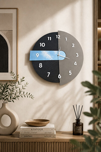 Bozcali Wall Clock, Rustic Wall Clock,43cm Quiet Clock,Wooden Wall Clock, Decorative Clock, Wall Clock