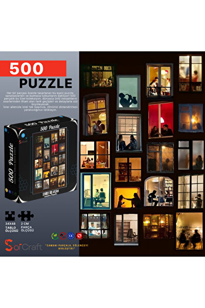 Soi Craft 500 Parça Puzzle Şehirde Bir Akşam İnsanların Dünyaları #211