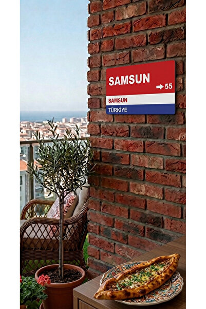 Home Tablo "Samsun 55 Memleket tablo 15x30 cm"