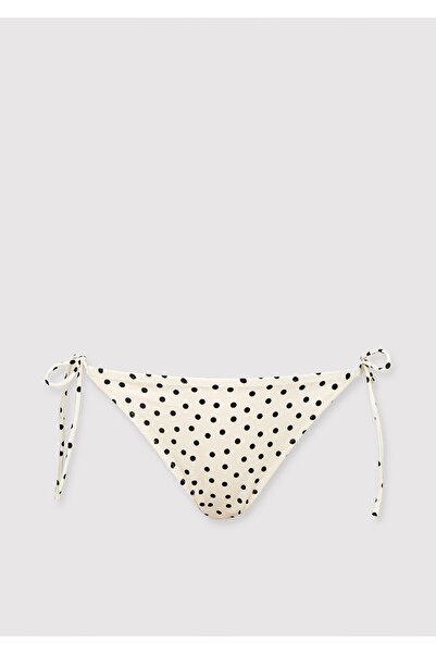 Mavi Puantiye Desenli Ekru Bikini Altı 1914096-70053