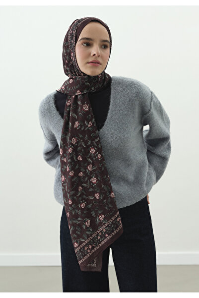 Freshscarfs Leana Desenli Pamuk Viskon Şal Erik Çürüğü