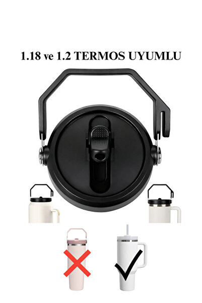 Kelira Pipetli Termos 1,18 L Uyumlu Saplı Sızdırmaz Kapak -40 OZ 1.18L Uyumlu...