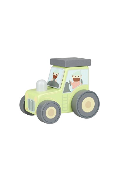 Orange Tree Toys Tractor din lemn verde,