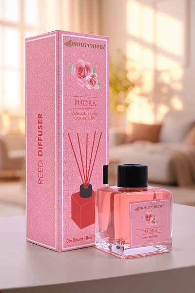 MOUVEMENT Soft Pudra 100 ml Çubuklu Oda Kokusu Evinize Temiz ve Sıcak Bir Atmosfer Yaratın