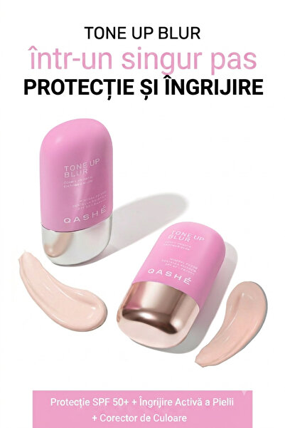 QASHE Cosmetic Qashé Tone Up Blur Light Cremă de Protecție Solară SPF 50+ PA++++