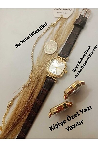Brality KİŞİYE ÖZEL YAZI YAZILIR - Yeni Moda Kadın Kol Saati ... Retro Minima...