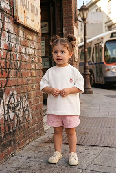 elibaby تي شيرت كبير الحجم للأطفال من الجنسين مصنوع من القطن بنسبة 95% (مطرز ...