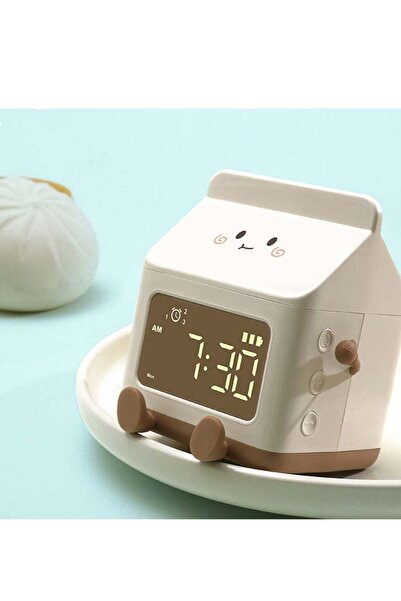 Arabest Visual Timer Rechargeable,Creative Milk Carton Alarm Clock,3 Alarms,L...