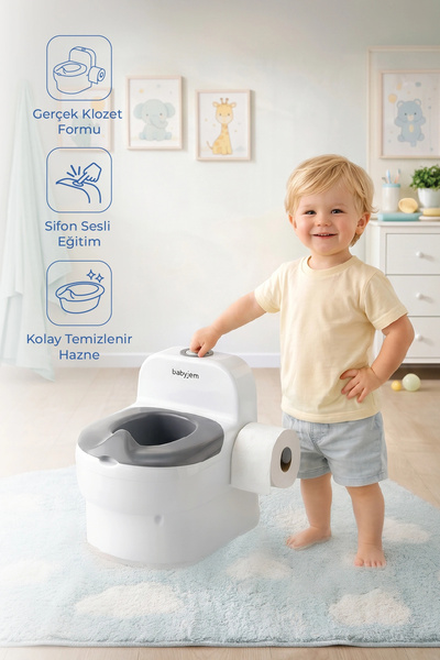 Babyjem Bebeğimin İlk Tuvaleti Sifon Sesli Lazımlık Oturak