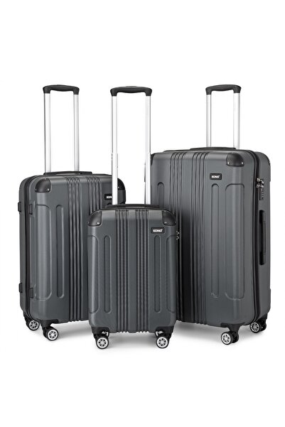 Kono K1777-1L - Set de 3 piese de bagaje de călătorie cu carcasă rigidă, ușoa...