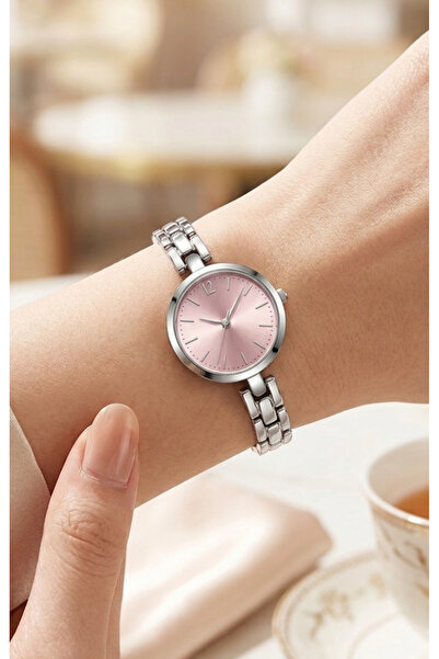 DARK BLANC Pembe kadran minimal kadin kol saati
