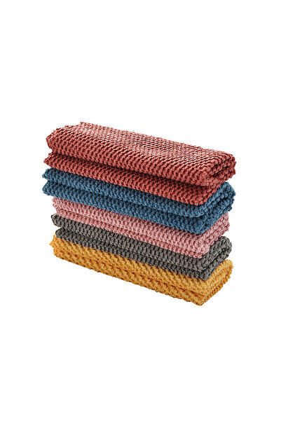 Lawazim 5 Piece Cleaning Towels - 30x30cm Multi-Color Microfiber Cloths for M...