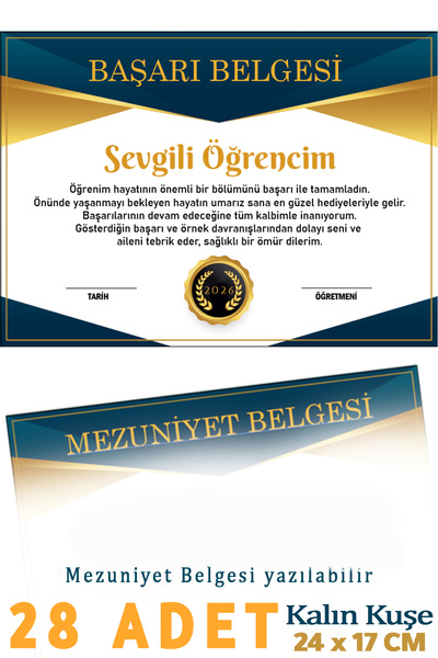 Taranist Mezuniyet Belgesi - Lise Ortaokul Ilkokul Yıl Sonu Başarı Belgesi Se...