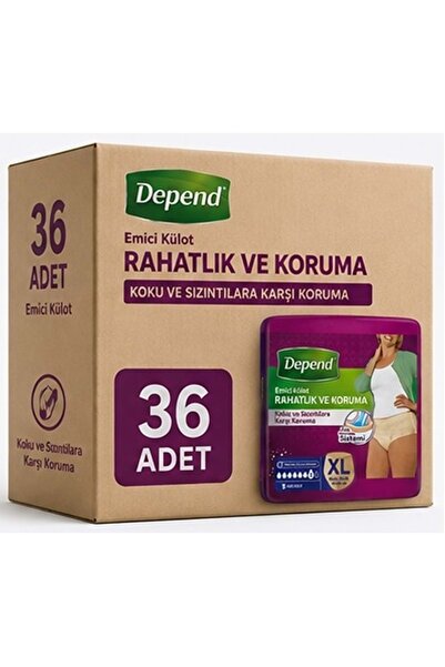 Depend Emici Külot Yetişkin Bezi XL - Extra Large Kadın 36 Adet (4PK*9)