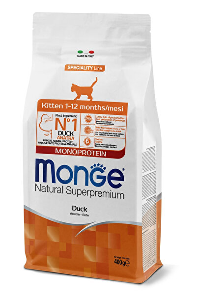 Monge Kitten Tek Proteinli Ördekli Yavru Kedi Maması 400 Gr