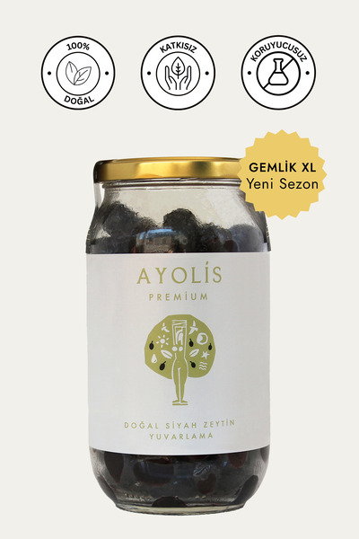 Ayolis Premium Gurme Yuvarlama Siyah Zeytin XL 650 g