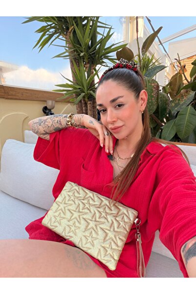 BUTİKOLEA Trend Star Patterned Clutch Bag