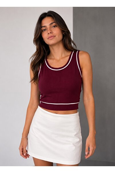 OYERGA MODA Kadın Crop Atlet