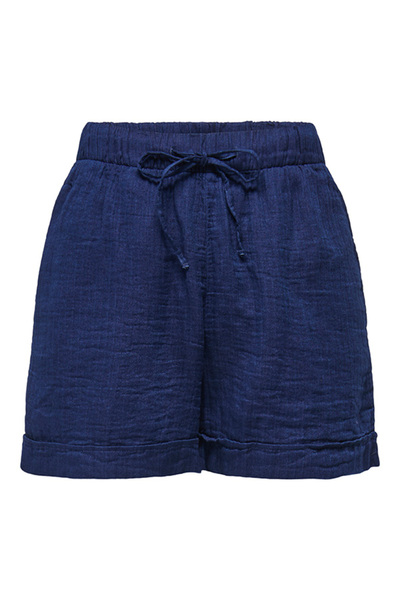 ONLY Pantaloni scurți de damă, albastru marin, cu talie înaltă - 15367288