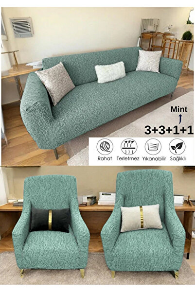 elyar Jacquard Plain Pattern 3 3 1 1 Elastic Sofa Cover Set Sofa Sofa Bed Cov...
