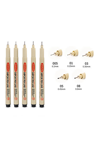 Choice 5 pcs set Manga Markers Needle Pen Art Hand-painted Hook Line Pen Sket...