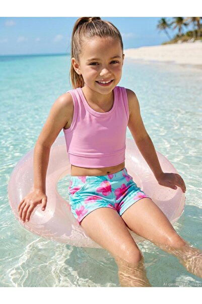 Civil Girls Set de costume de baie cu model floral pentru copii de 2-12 ani -...