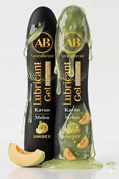AuroraBoreale Premium Kayganlaştırıcı Jel Büyük Boy Kavun Aromalı Su Bazlı Lu...