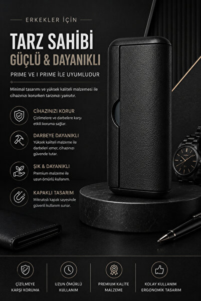 Zigver Tam Koruma Kılıfı Değiştirilebilir Manyetik Kapaklı Prime Black