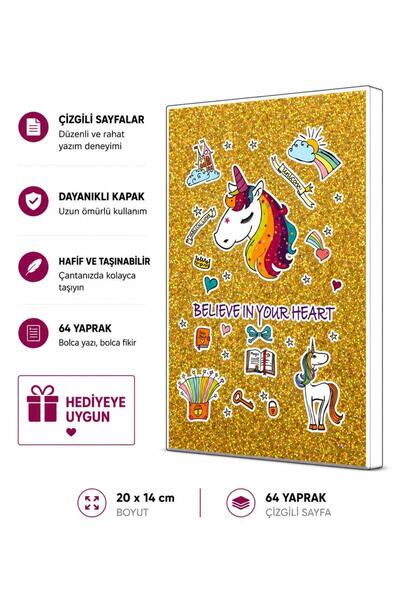 4nio ŽUTA JEDNOROGA SREBRNA NOTEBOOK