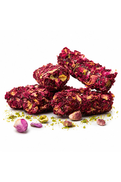 Ağaçaltı Rose Petal Wick Turkish Delight 250 Gr Rose Flavored Long Turkish De...