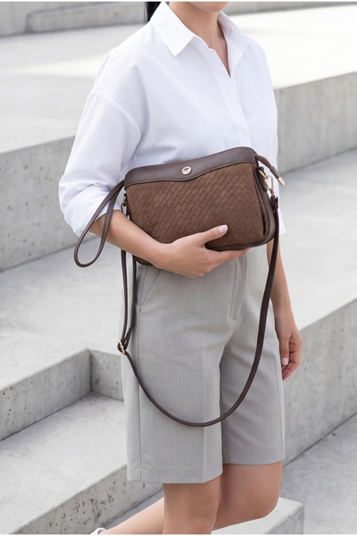 Marjin Kadın Fermuarlı İç Cepli Çapraz Askılı Clutch & Portföy El ve Omuz Çan...