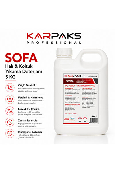 KARPAKS Sofa Halı ve Koltuk Yıkama Deterjanı 5 Kg