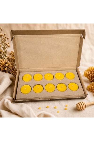 OEM Set 10 Lumânări Pastilă din Ceară de Albine Naturală – Tealight Handmade ...
