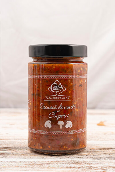 Casa Artizanilor Zacusca de ciuperci Casa Artizanilor, 345 g, preparată din l...